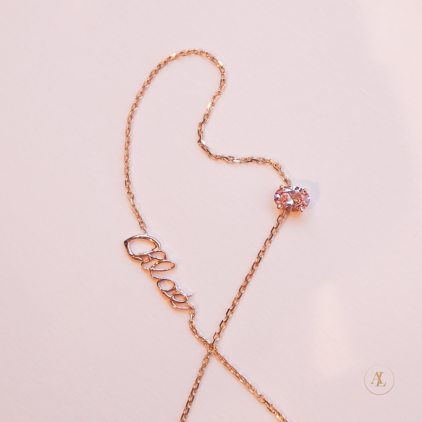 Pendentif personnalisé avec diamant en or