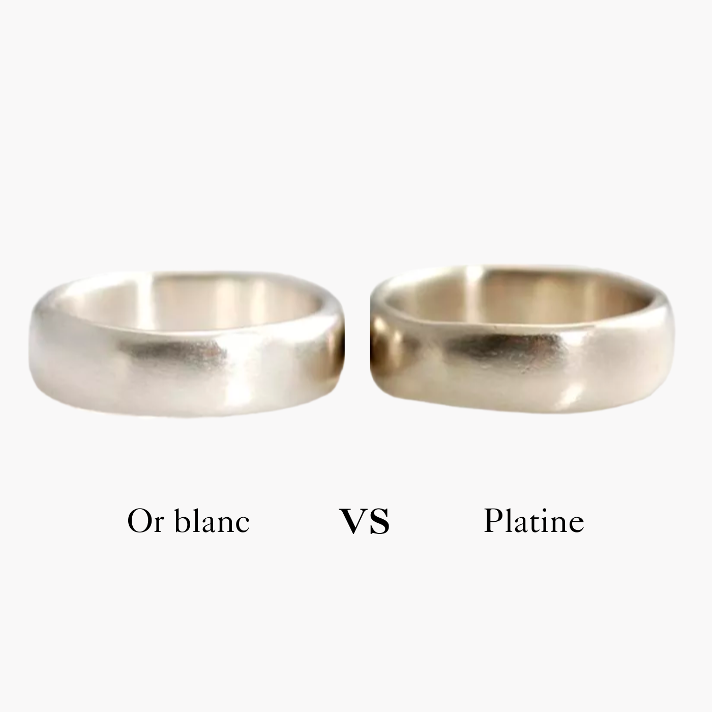 l'or blanc vs le platine : quelles différences ?