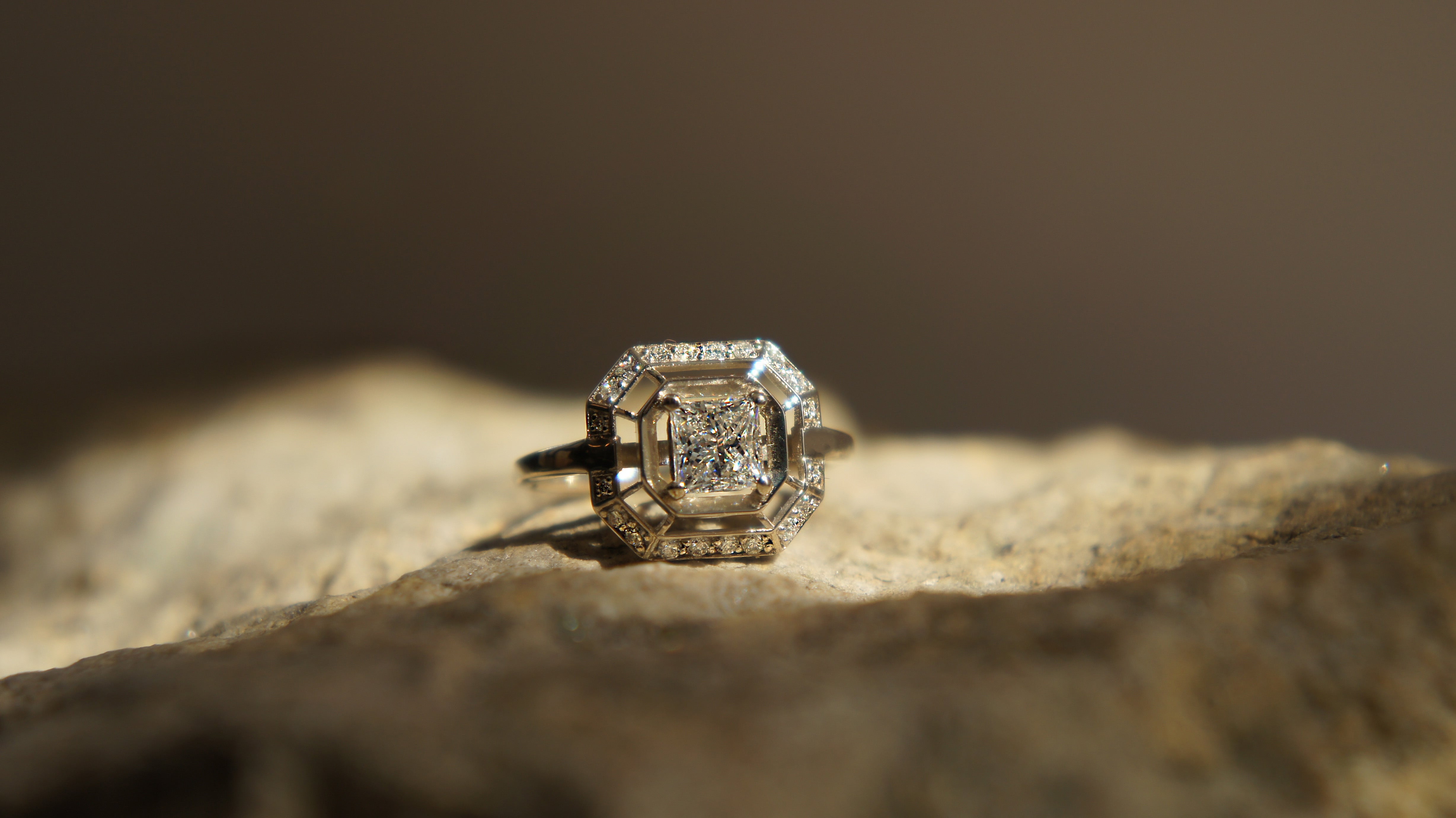 bague art déco en diamants
