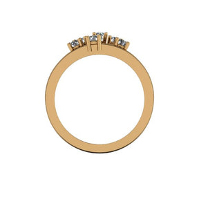 Bague multianneaux diamants ronds or jaune (AL019R)