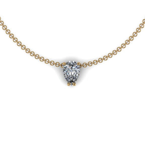 Pendentif solitaire diamant poire griffes or jaune (AL2001P)